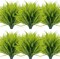 12 Bundles Artificial Plants Outdoor Fake Boston Fern Greenery with Flowers Faux UV Resistant Shrubs Garden Patio Porch Window Box Farmhouse Hanging Decor(Green)